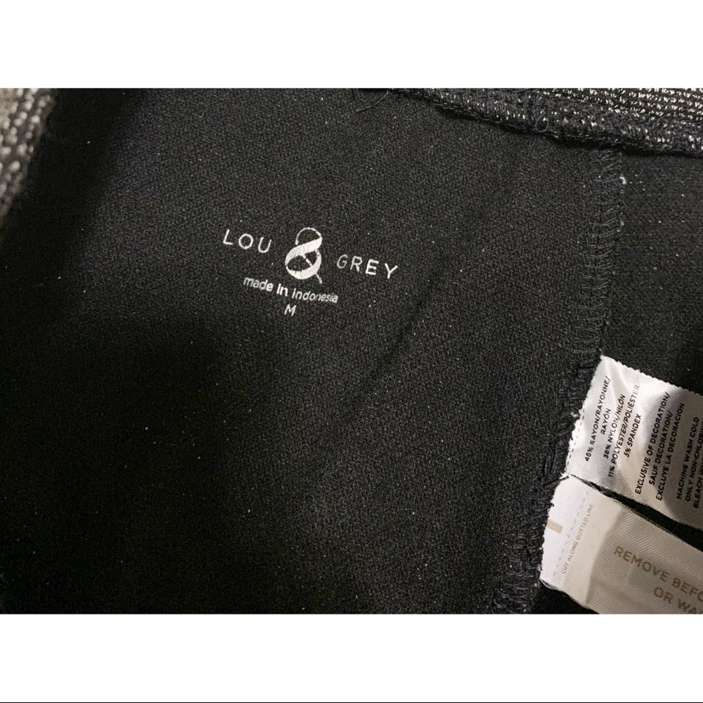 Lou & Grey Gray Leggings with White Stripe - Picture 4 of 4